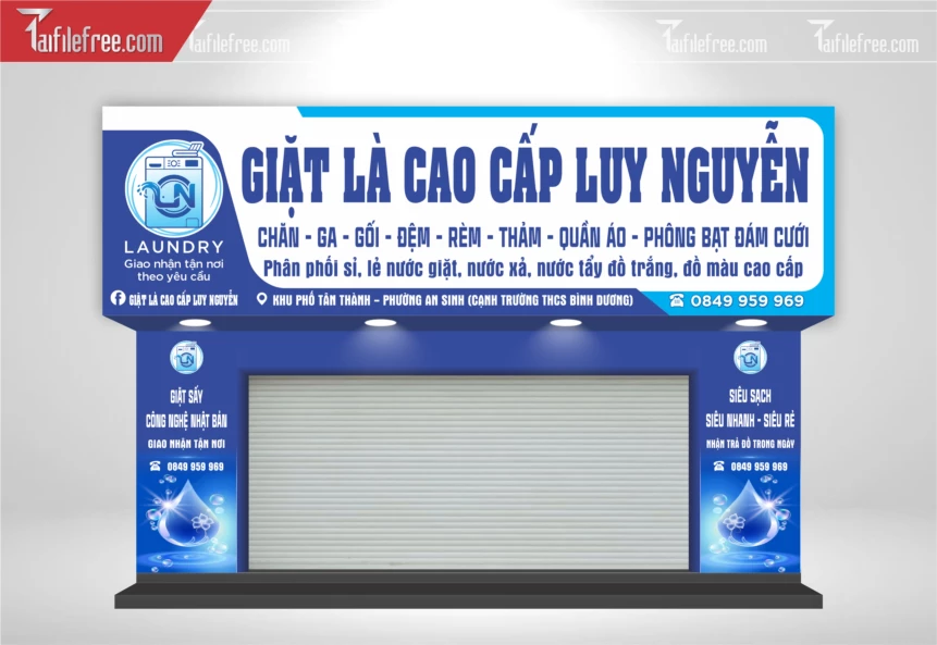 Biển Hiệu, Bảng Quảng Cáo Tiệm Giặt Là_BH551