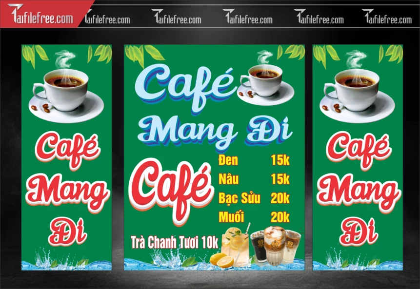 Mẫu Decal Dán Xe Bán Hàng, Caffe_BH557
