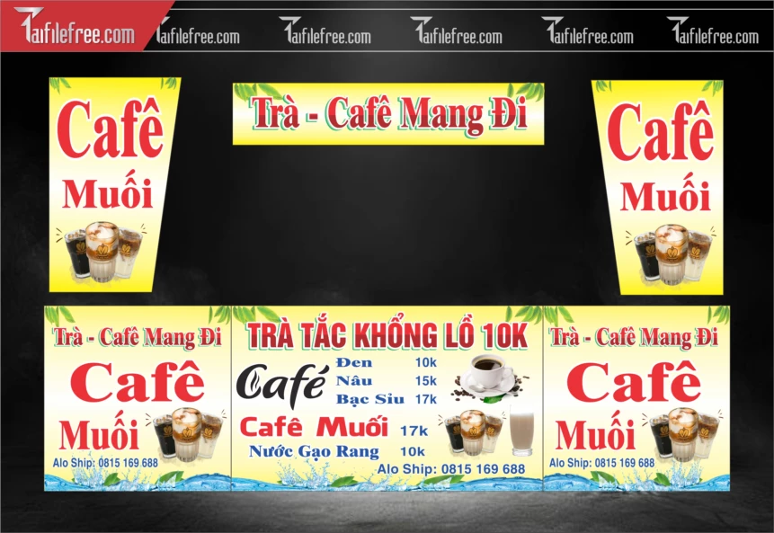 Mẫu Decal Dán Xe Bán Hàng, Caffe_BH560