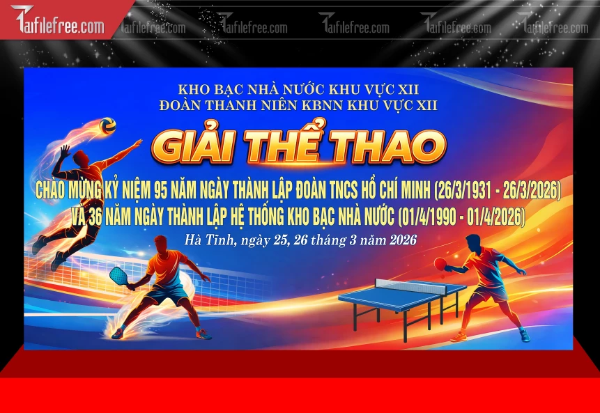 Mẫu Phông Nền Thể Thao  Năng Động Ấn Tượng_BH574