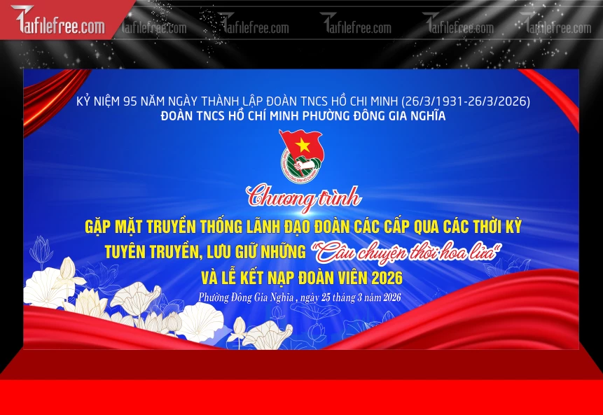 Mẫu Phông Nền Đoàn TNCS Hồ Chí Minh_BH575