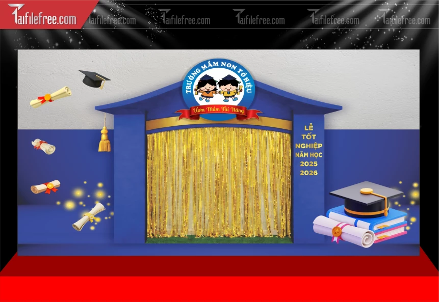 Mẫu Phông Nền Mầm Non BH583