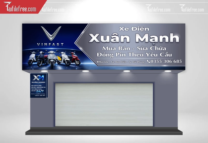 Biển Quảng Cáo, Bảng Hiệu Tiệm Xe Điện_BH592