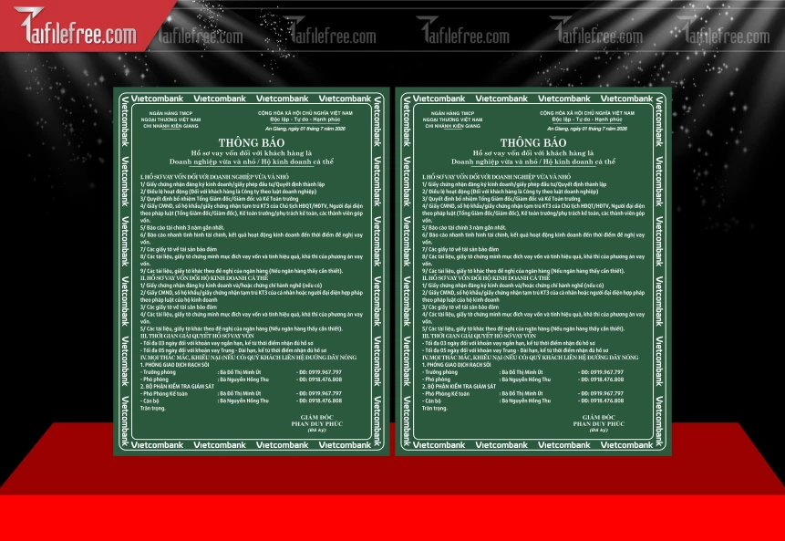 Mẫu Bảng Nội Quy Ngân Hàng Vietcombank_BH596