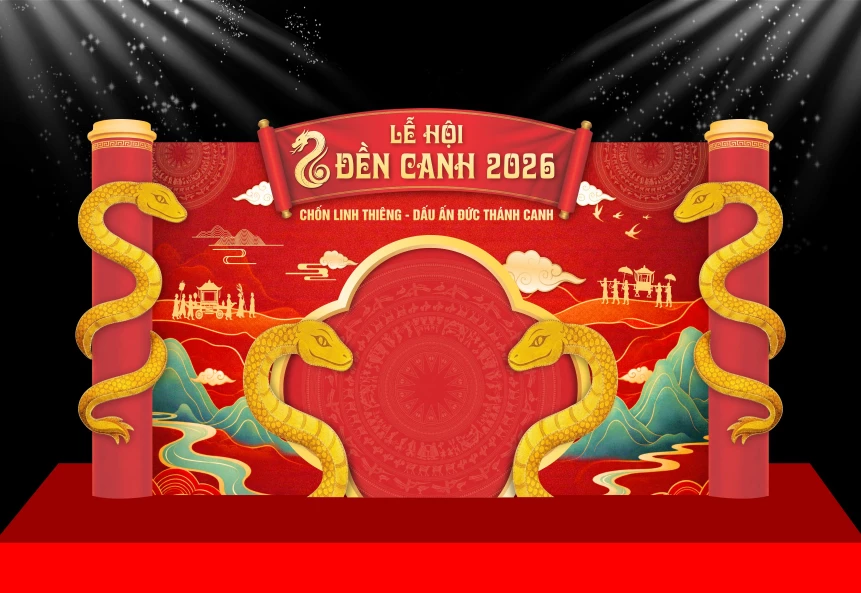 Mẫu Background Lễ Hội Đền Canh_BH598