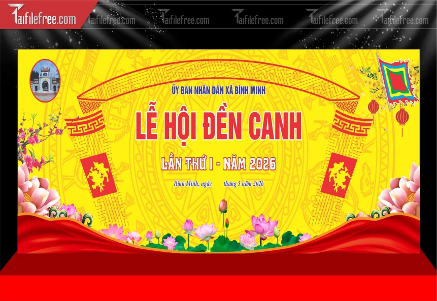 Mẫu Phông Nền Lễ Hội Đền Canh_BH600