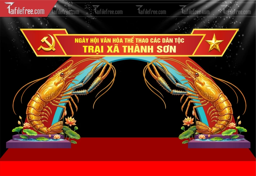 Mẫu Cổng Chào Trại Xã Thành Sơn_BH606