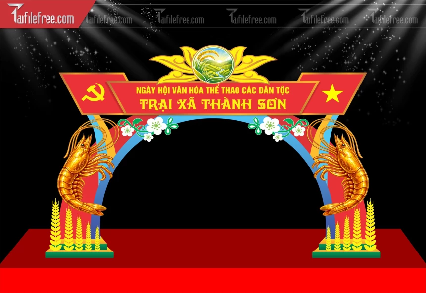 Mẫu Cổng Chào Trại Xã Thành Sơn_BH607