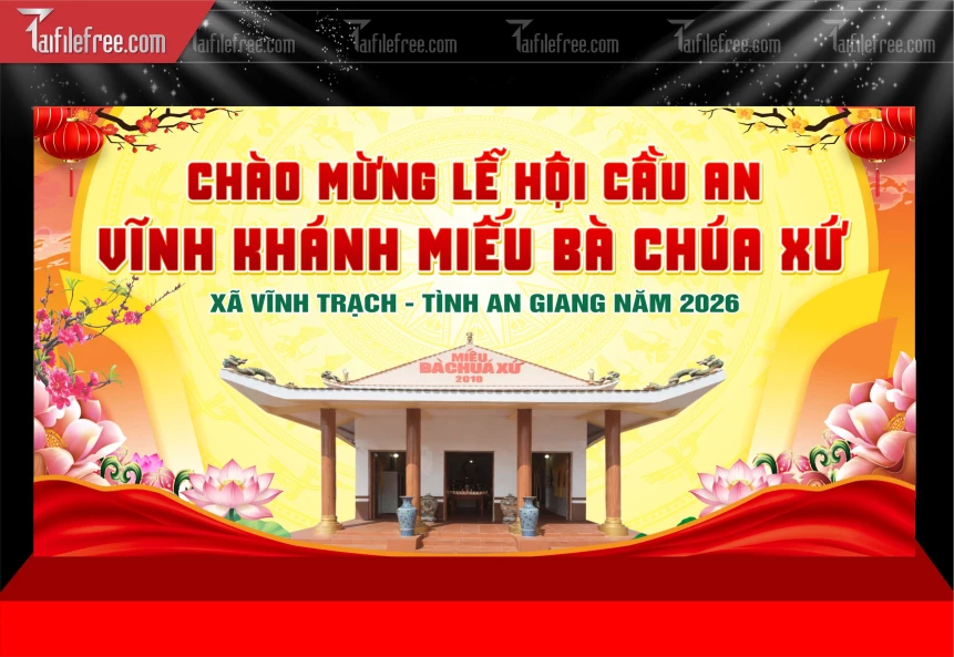 Mẫu Phông Nền Lễ Hội Cầu An_BH608