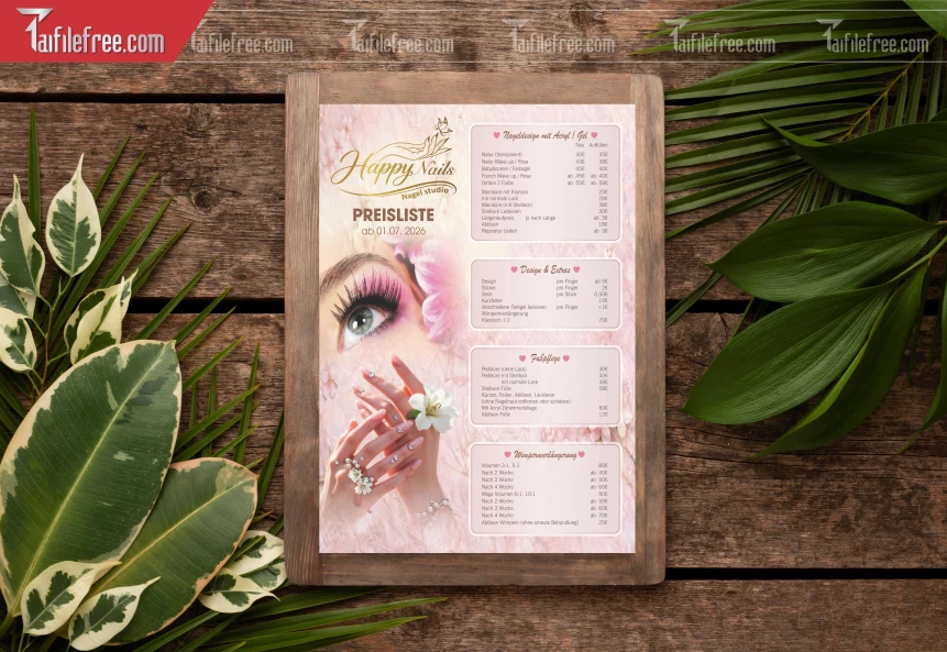 Menu Tiệm Spa_BH615