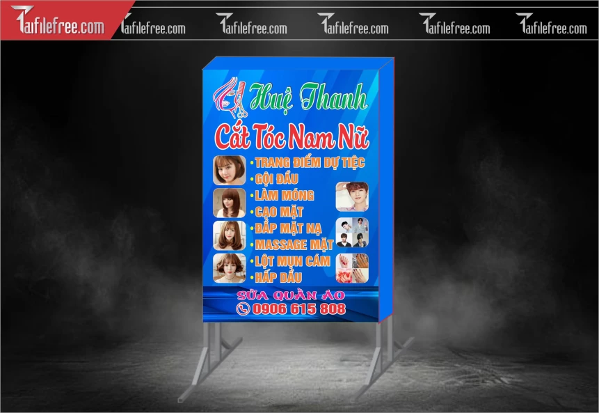 Biển Hiệu, Bảng Hộp Đèn Tiệm Cắt Tóc_BH627