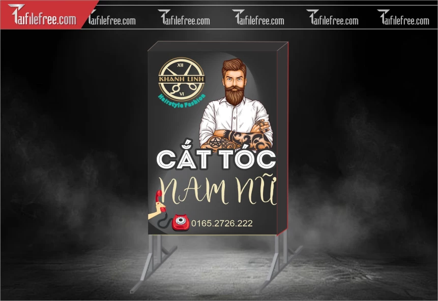 Biển Hiệu, Bảng Hộp Đèn Tiệm Cắt Tóc_BH629