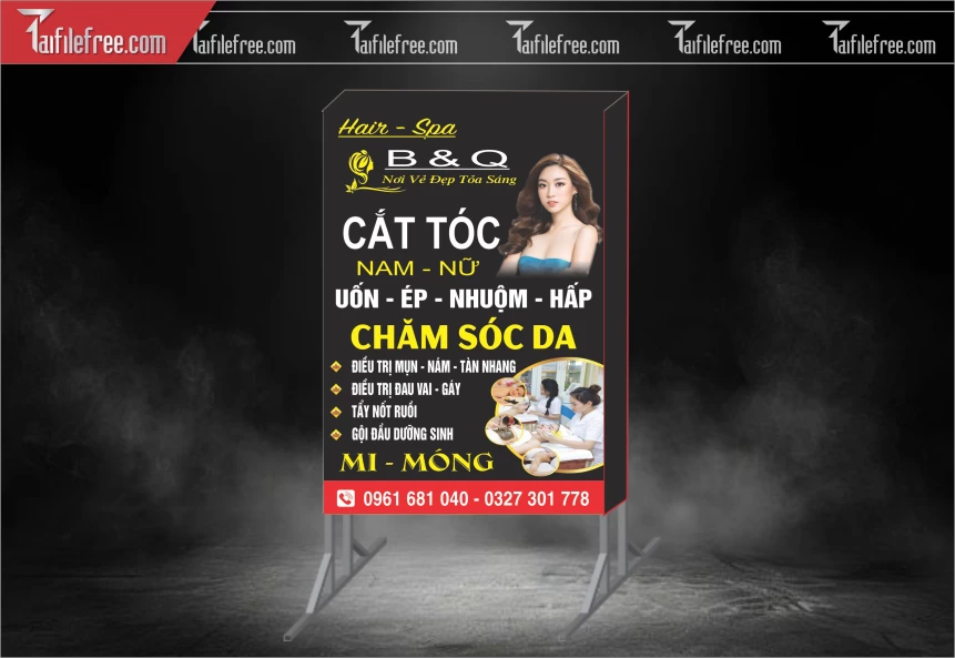 Biển Hiệu, Bảng Hộp Đèn Tiệm Cắt Tóc_BH630