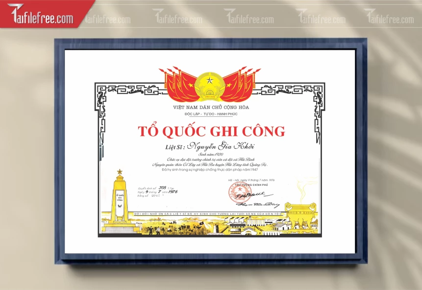 Mẫu Giấy Khen Tổ Quốc_BH631