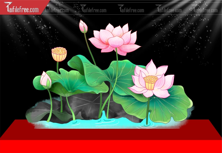 Mẫu Hoa Sen Trang Trí_BH632