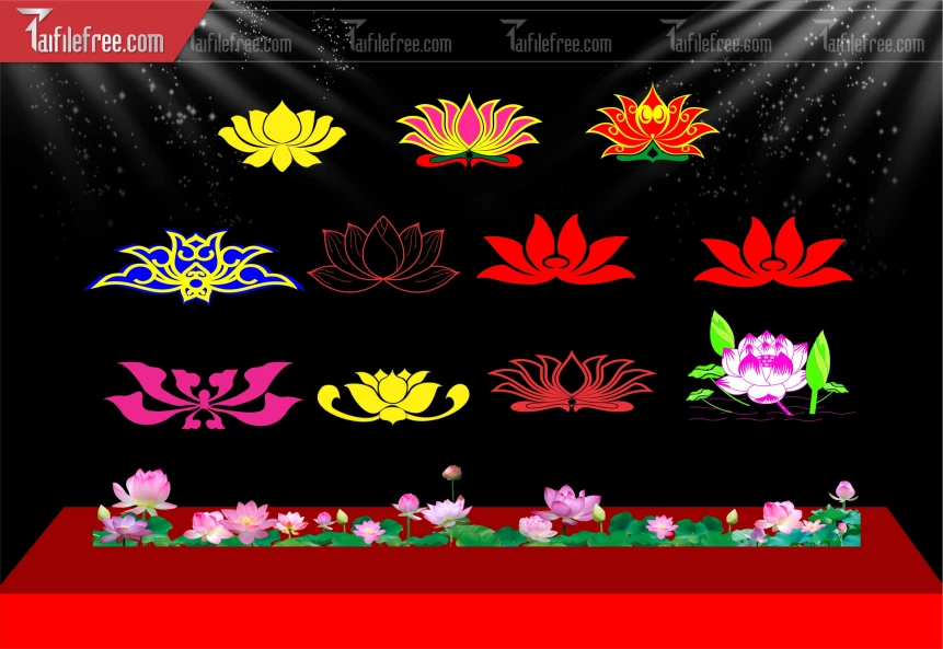 Mẫu Hoa Sen Trang Trí_BH635