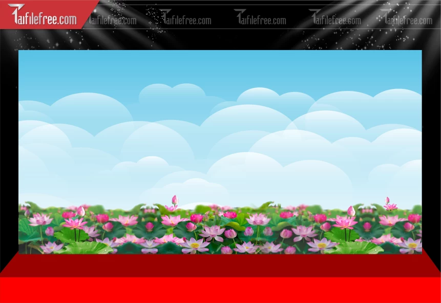 Mẫu Phông Nền Hoa Sen Trang Trí_BH636