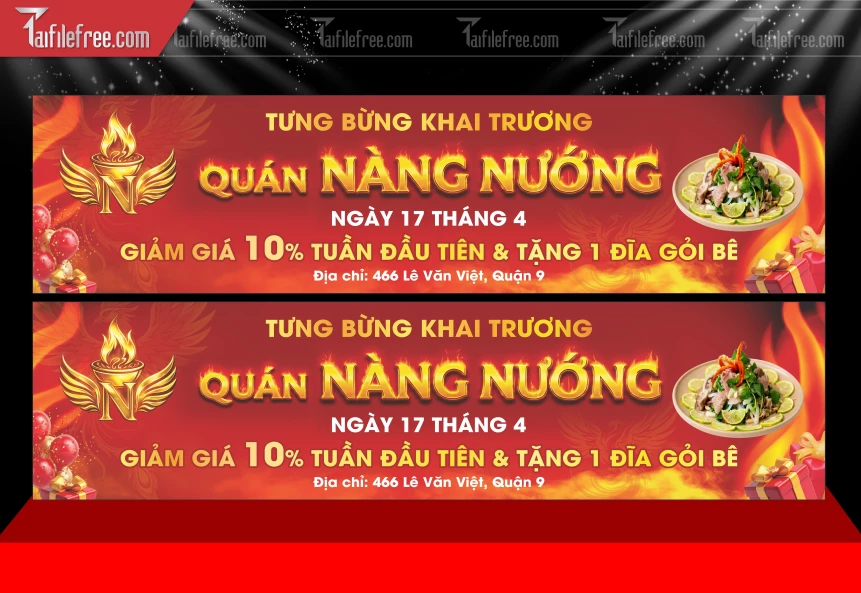 Mẫu Băng Rôn Tưng Bừng Khai Trương_BH641