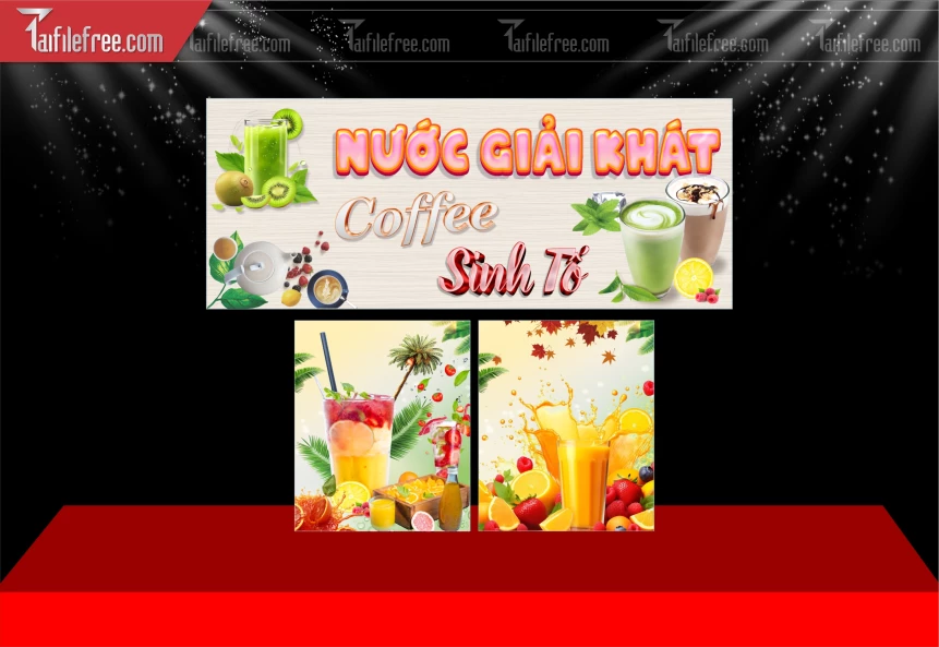 Mẫu Dcan Dán Xe Bán Hàng, Tiệm Nước Giải Khác_BH665