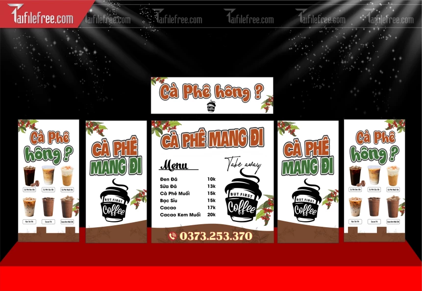 Mẫu Dcan Dán Xe Bán Hàng, Tiệm Caffe_BH666