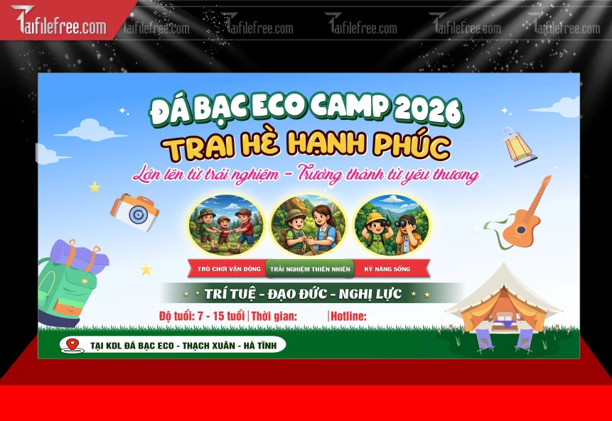 Mẫu Phông Nền Trại Hè _BH672