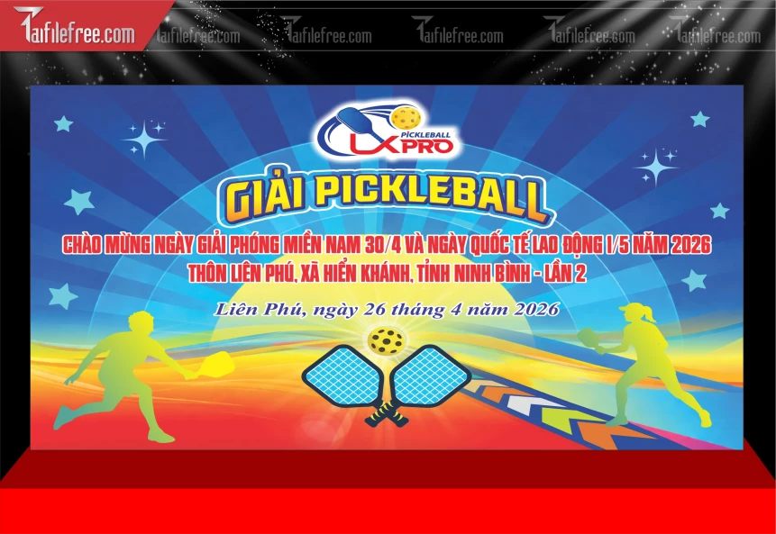 Mẫu Phông Nền Thể Thao Pickleball_BH674