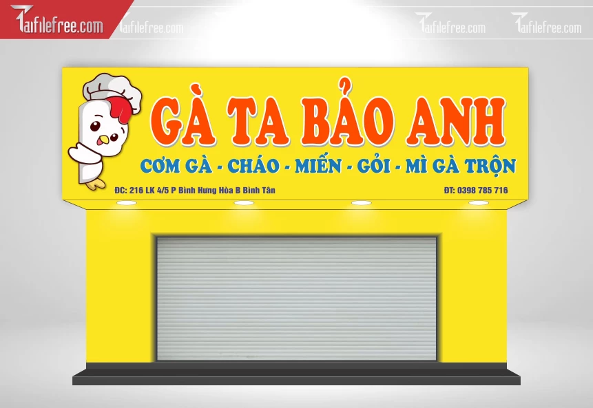 Biển Quảng Cáo, Bảng Hiệu Quán Cơm Gà_BH687