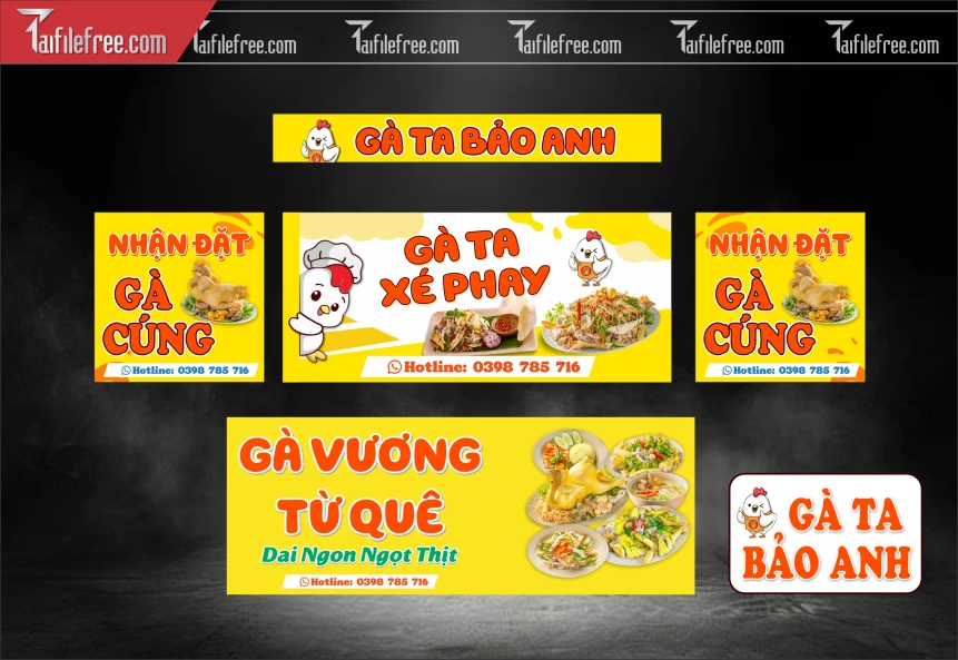 Mẫu Dcal Dán Xe Bán Hàng, Tiệm Cơm Gà_BH6881