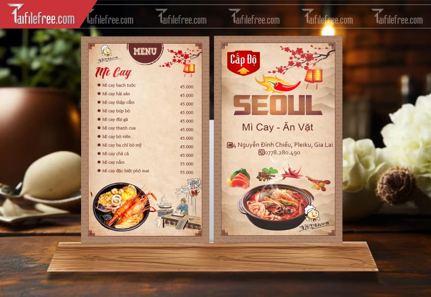 Menu Quán Mỳ Cay_BH707