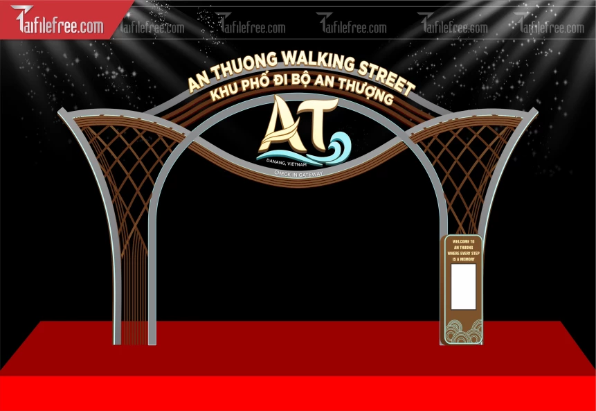 Mẫu Cổng Chào Khu Phố Đi Bộ_BH733