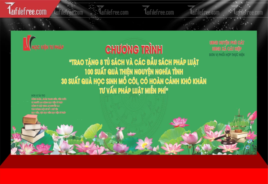 Mẫu Phông Nền Trương Trình Tặng Sách Suất Quà Tự Thiện_BH738