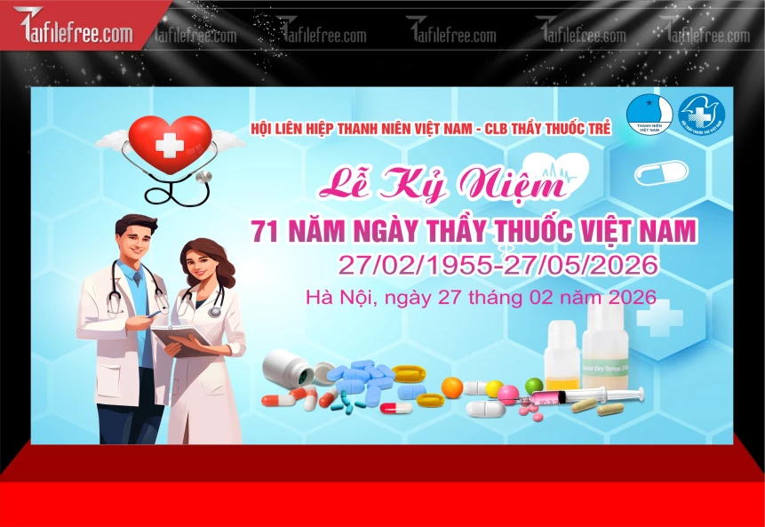Phông Nền Chúc Mừng Ngày Thầy Thuốc Việt Nam_BH739