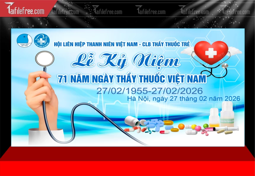Phông Nền Chúc Mừng Ngày Thầy Thuốc Việt Nam_BH740