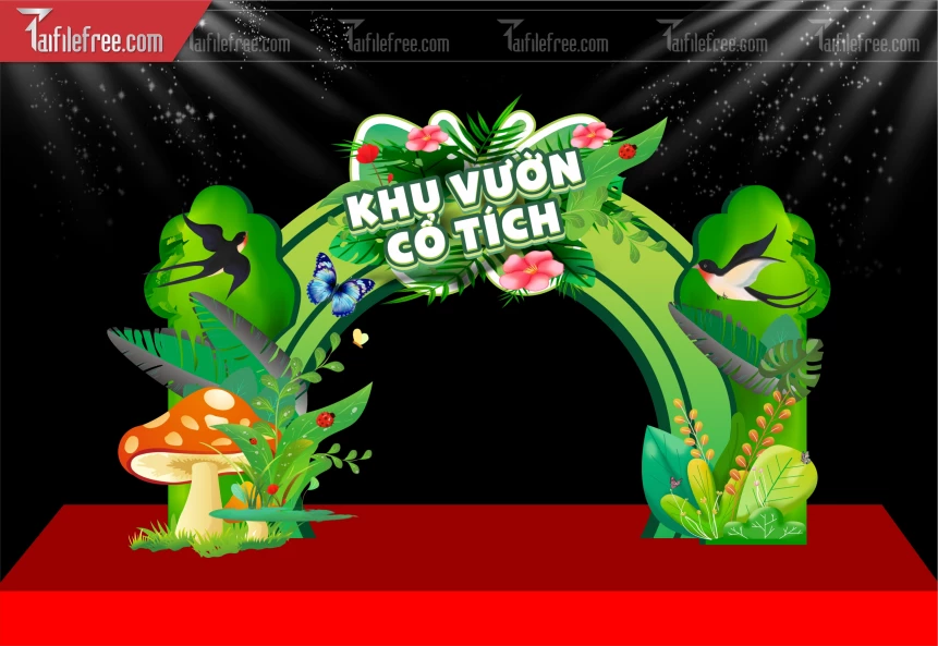 Mẫu Cổng Khu Vườn Cổ Tích Trường Mầm Non_BH741