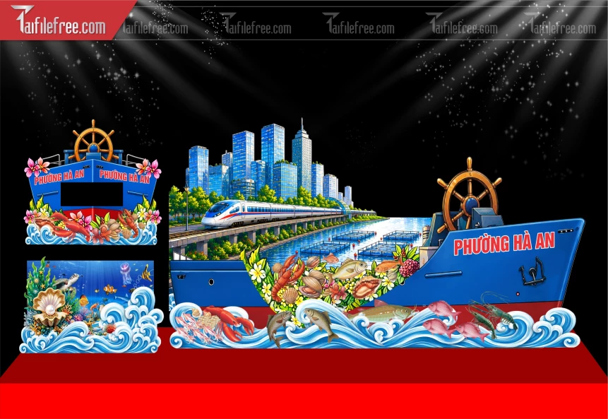 Mẫu File Vector Mô Hình Con Tàu_BH743