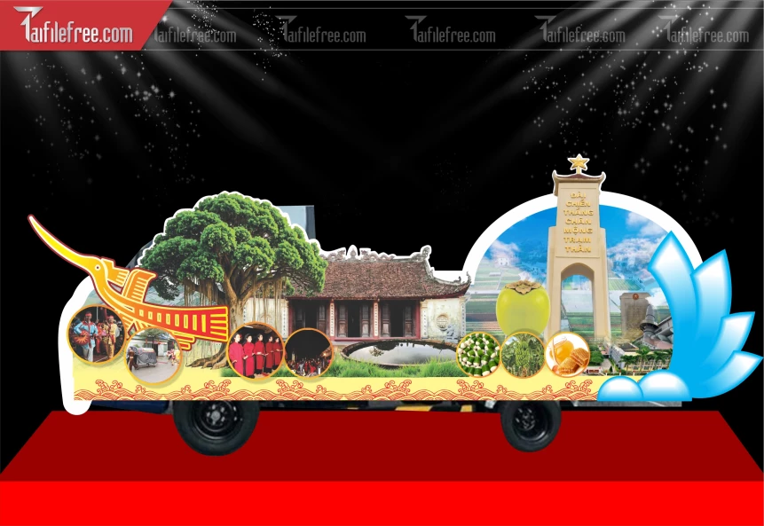 Mẫu Mô Hình Trang Trí Xe Diễu Hành_BH744
