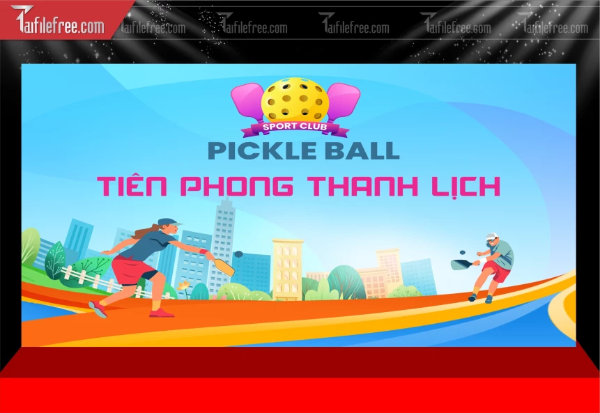 Mẫu Phông Nền Thể Thao Pickleball_BH773