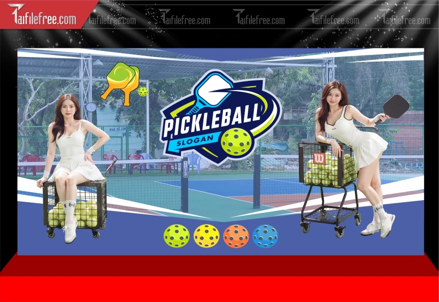 Mẫu Phông Nền Thể Thao Pickleball_BH777