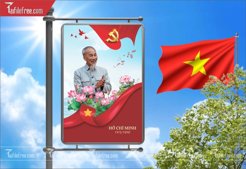 Mẫu Banner Bác Hồ_BH781