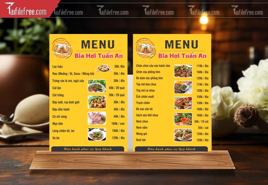 Menu Bia Hơi_BH784