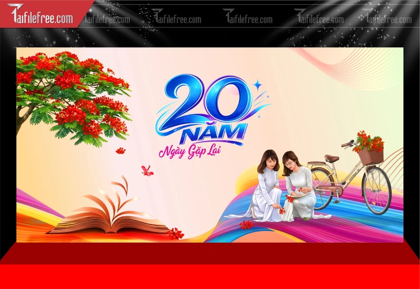 Mẫu Phông Nền Họp Lớp, Hội Khóa, Ngày Trở Về Đẹp_BH788