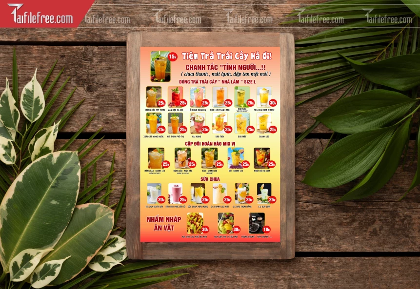 Menu Quán Trà Sữa_BH794
