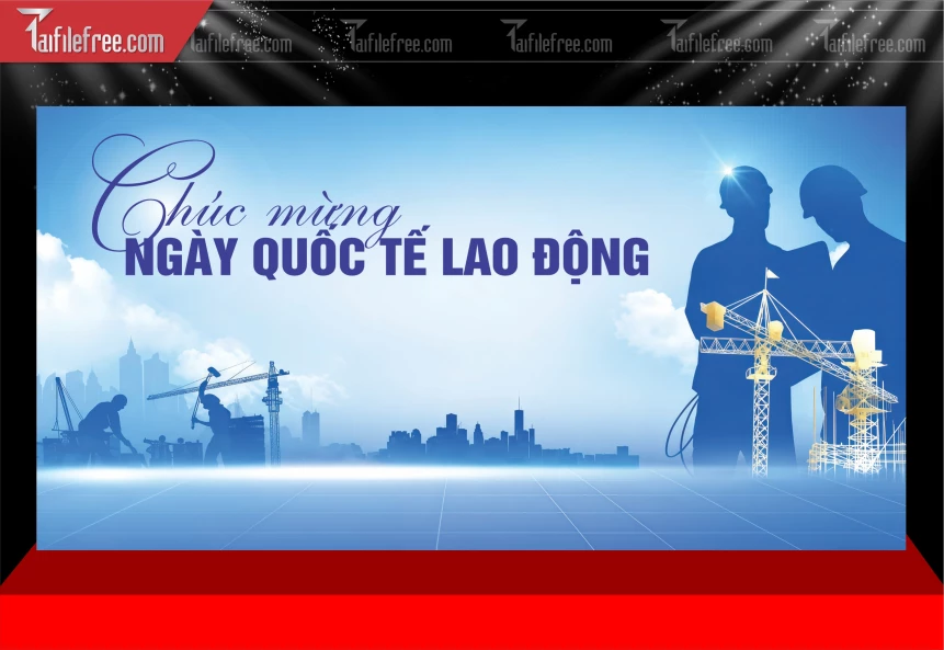 Mẫu Phông Nền Trang Trí  Quốc Tế Lao Động 01/5 Vector_BH812