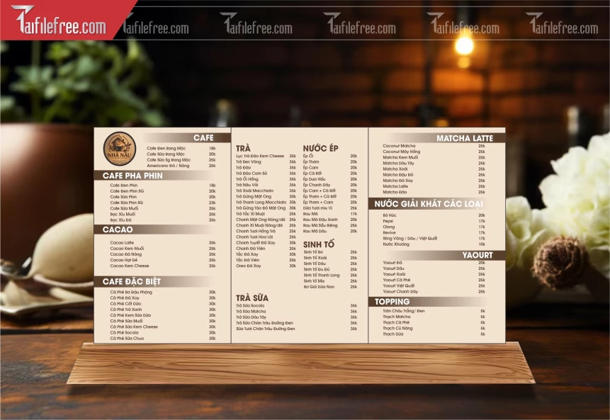 Menu Quán Caffe_BH824