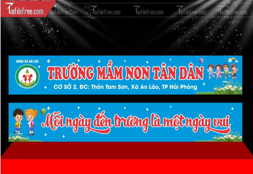 Mẫu Băng Rôn Cổng Trường Mầm Non_BH829