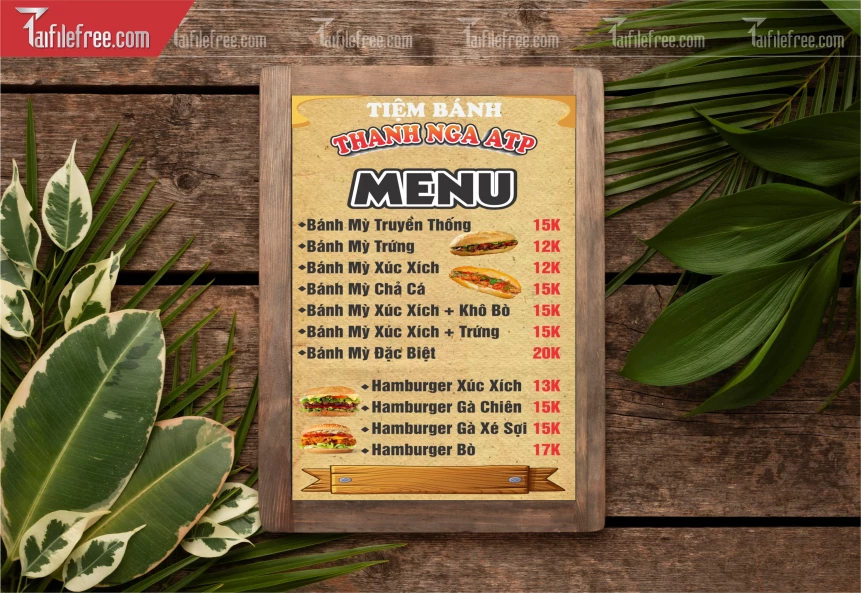 Menu Tiệm Bánh_BH836