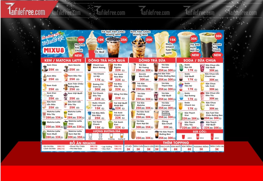 Menu Tiệm Trà Sữa_BH845