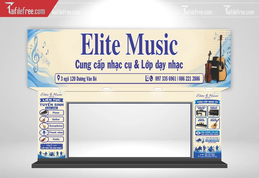 Biển Quảng Cáo, Bảng Hiệu Tiệm Dạy Nhạc _BH847