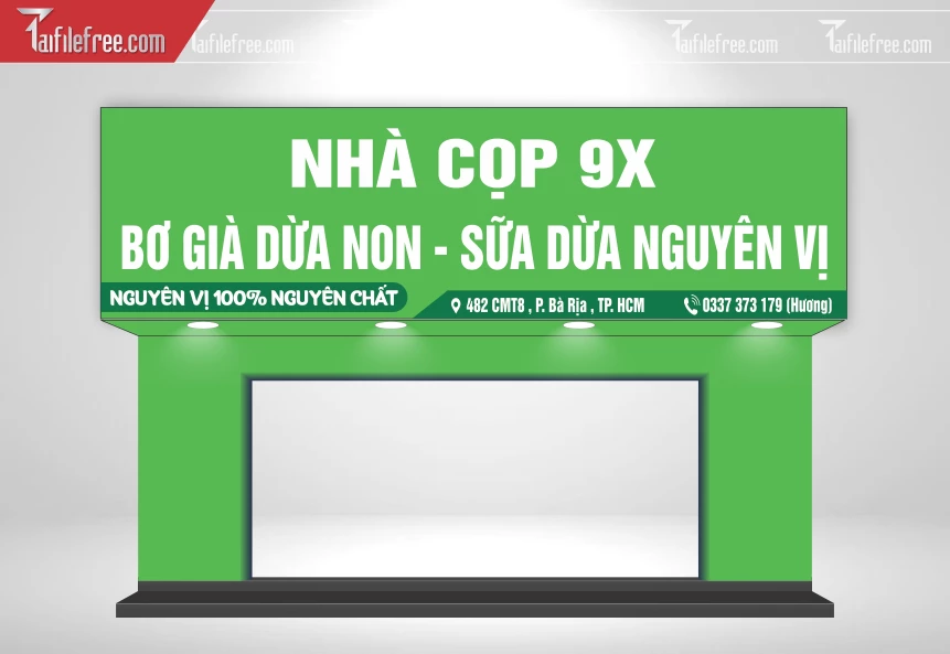 Biển Quảng Cáo, Bảng Hiệu Tiệm Dừa _BH852