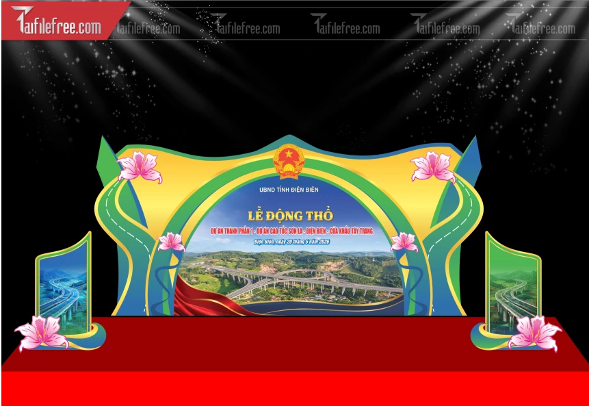 Mẫu Background Lễ Động Thổ_BH856